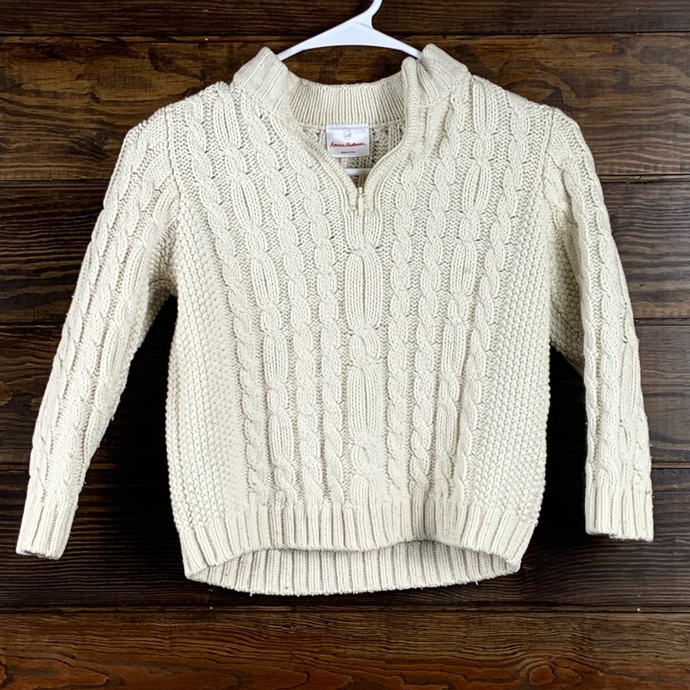 Hanna Anderson Size 110 Cream Sweater